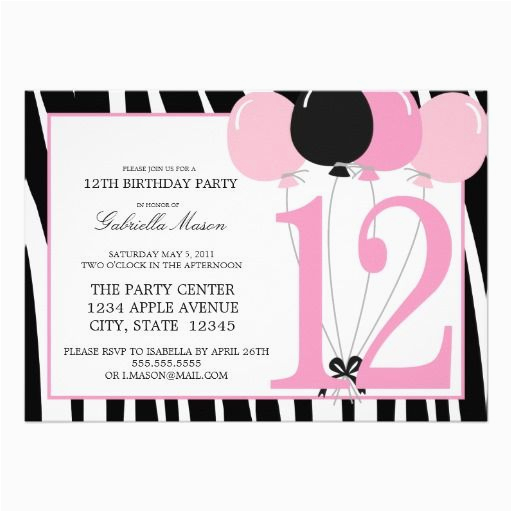 12th Birthday Invitation Wording 17 Best Images About 12th Birthday Party Invitations On