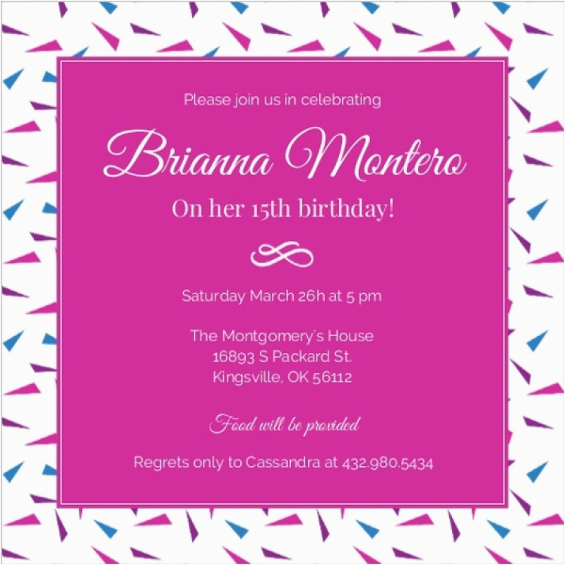 15 Birthday Party Invitations Invitation for 15 Birthday Party orderecigsjuice Info