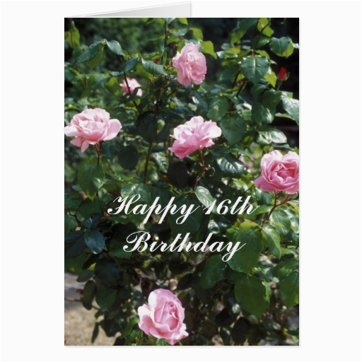 16th Birthday Flowers Happy 16th Birthday Flower Card Zazzle