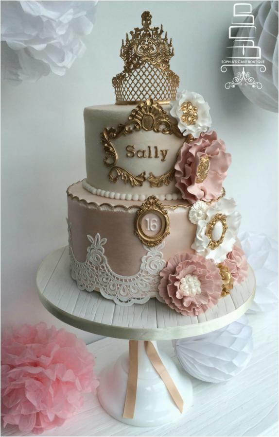 16th Birthday Flowers Vintage Corsage Flowers Cake by sophia 39 S Cake Boutique