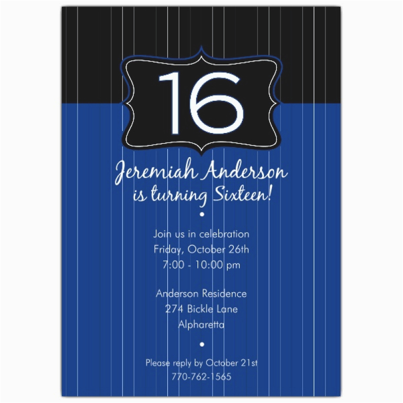 16th Birthday Party Invitations Boy Boy 16th Birthday Invitation orderecigsjuice Info