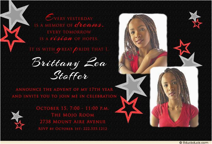 17th Birthday Invitation Ideas 17th Birthday Invitations A Birthday Cake