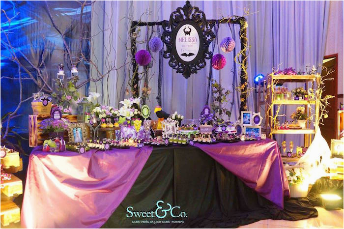 17th Birthday Party Decorations Kara 39 S Party Ideas Maleficent themed 17th Birthday Party