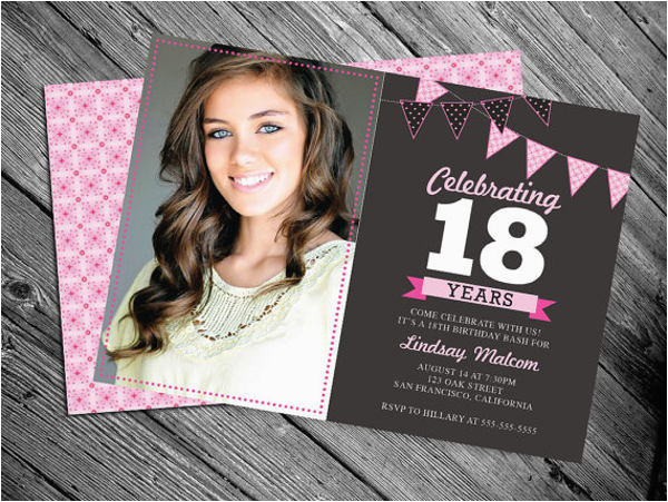 18th Birthday Invitation Card Designs 30 Birthday Invitation Designs Free Premium Templates