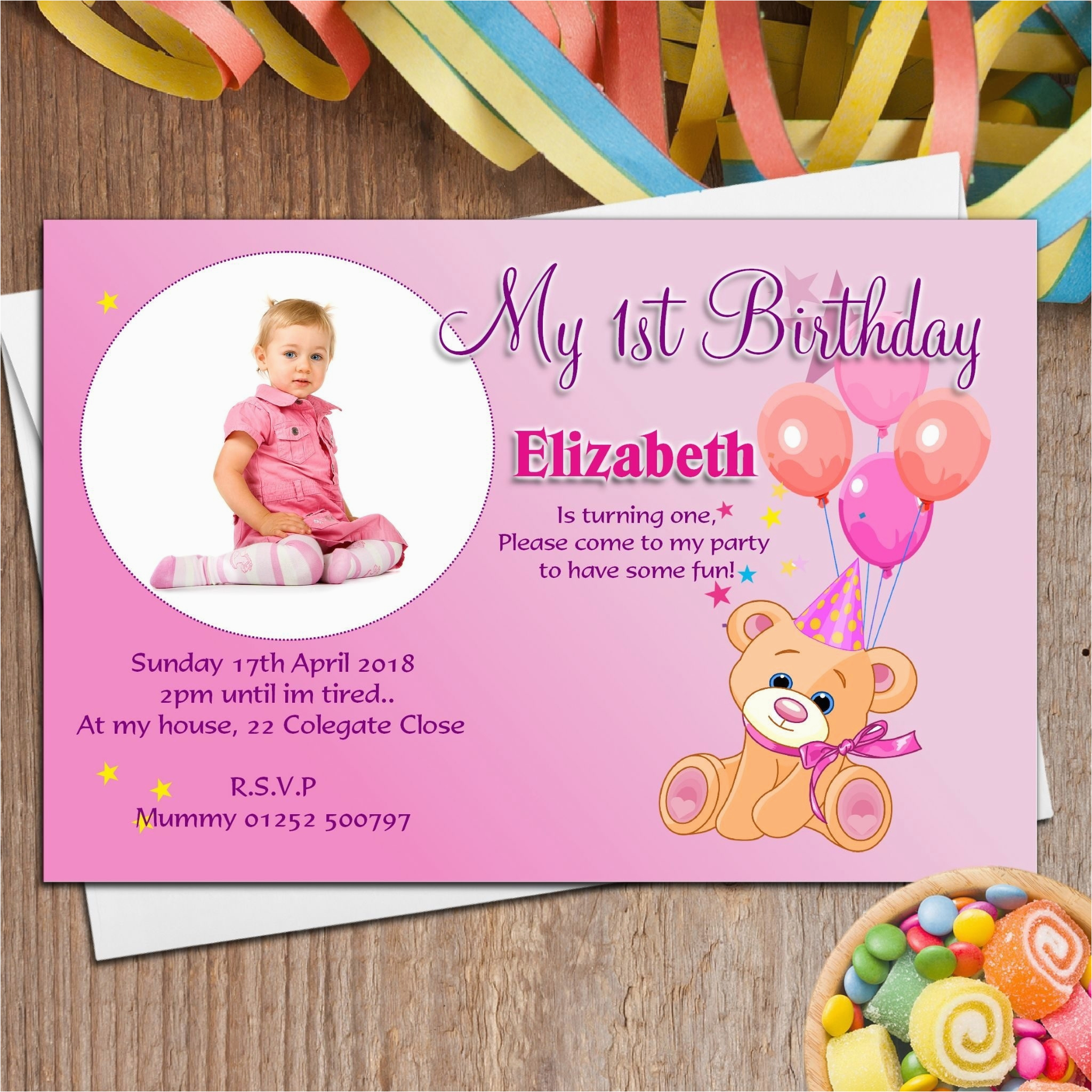 1st Birthday Invitation Templates Free Download 1st Birthday Invitation Card Template Free Download 2018