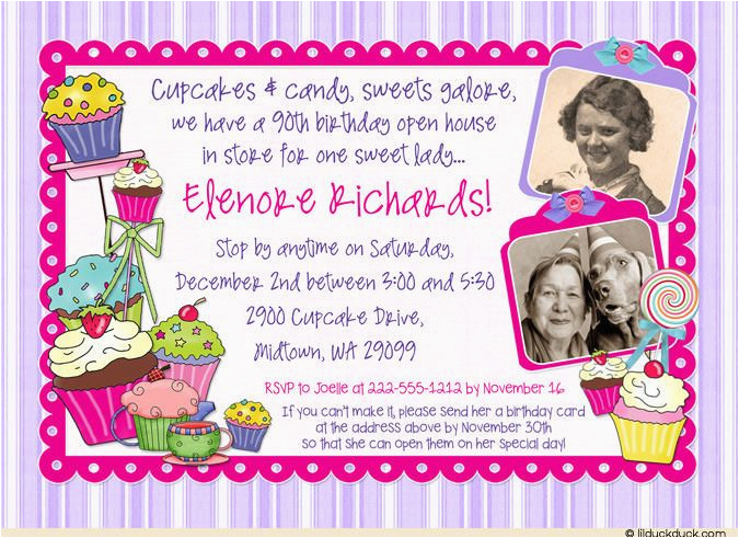 1st Birthday Open House Invitation Wording Wording for 90th Birthday Invitations Sweet Open House