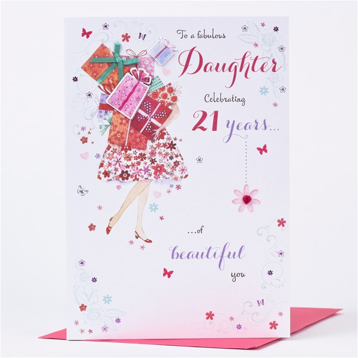 21 Birthday Cards for Daughter 21st Birthday Card Daughter Fabulous Presents Only 1 49