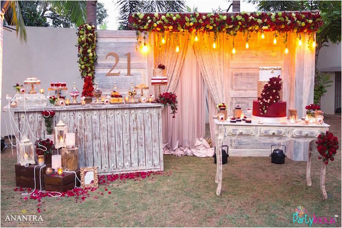 21 Birthday Decorations Ideas Kara 39 S Party Ideas Rustic Vintage 21st Birthday Party