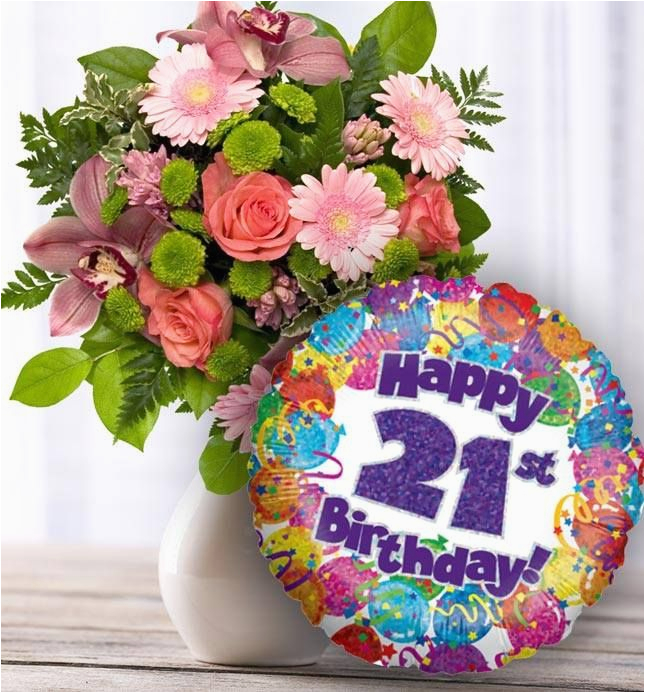 21 Birthday Flowers 21st Birthday Flowers and Balloon Available for Uk Wide