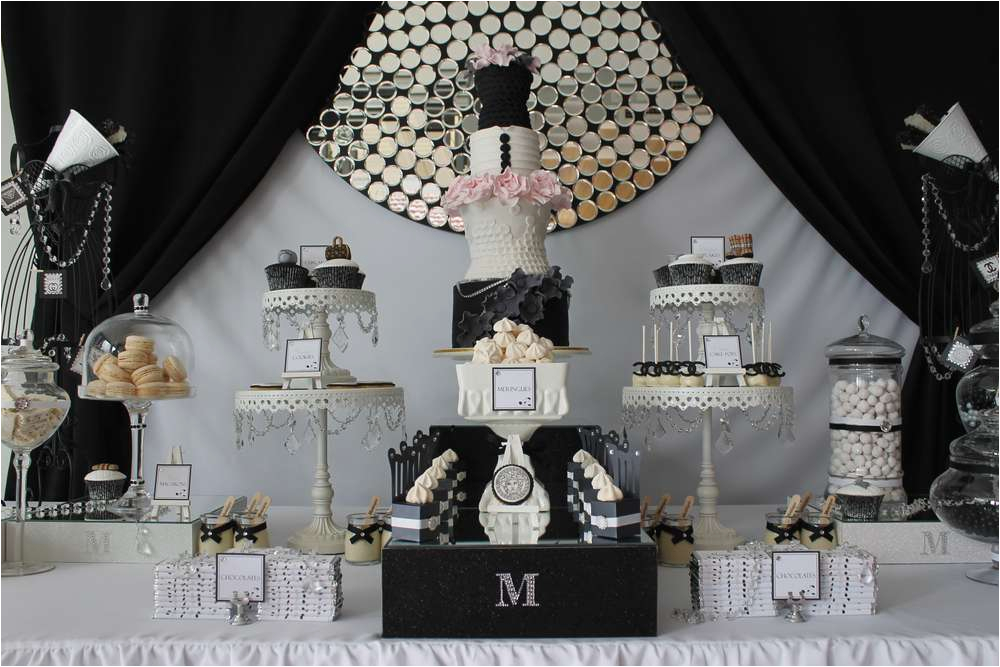 21st Birthday Decorations Black and Silver Runway Catwalk Fashion Birthday Party Ideas Photo 1 Of