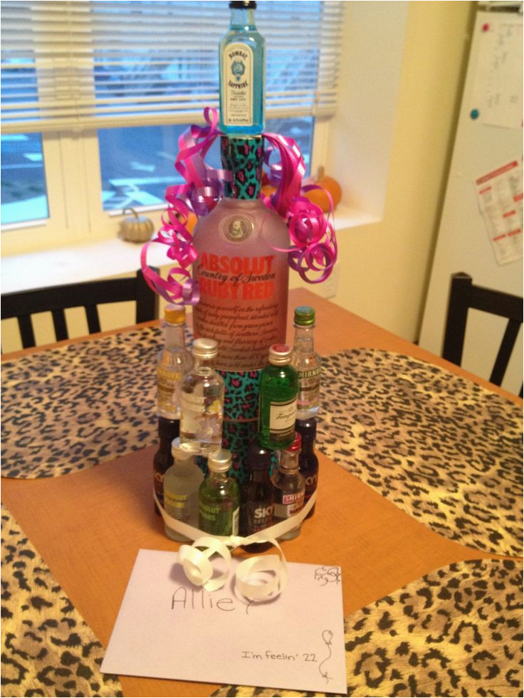 22nd Birthday Gift Ideas for Her Alcohol Nipper Cake for A Friends Birthday We Did This