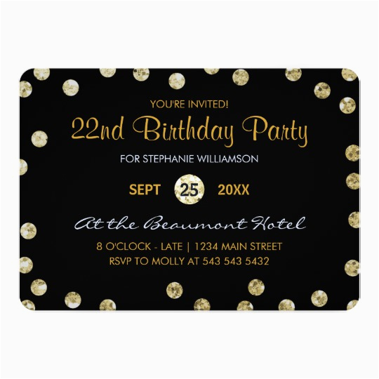 22nd Birthday Party Invitations 40th Birthday Invitations Announcements Zazzle Co Uk
