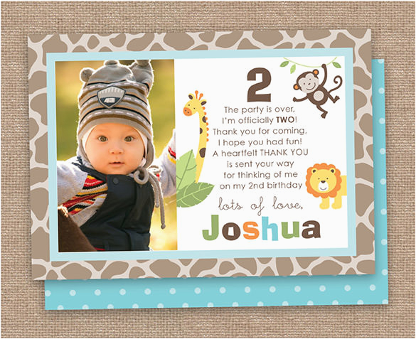 2nd Birthday Thank You Cards 21 Birthday Thank You Cards Free Printable Psd Eps