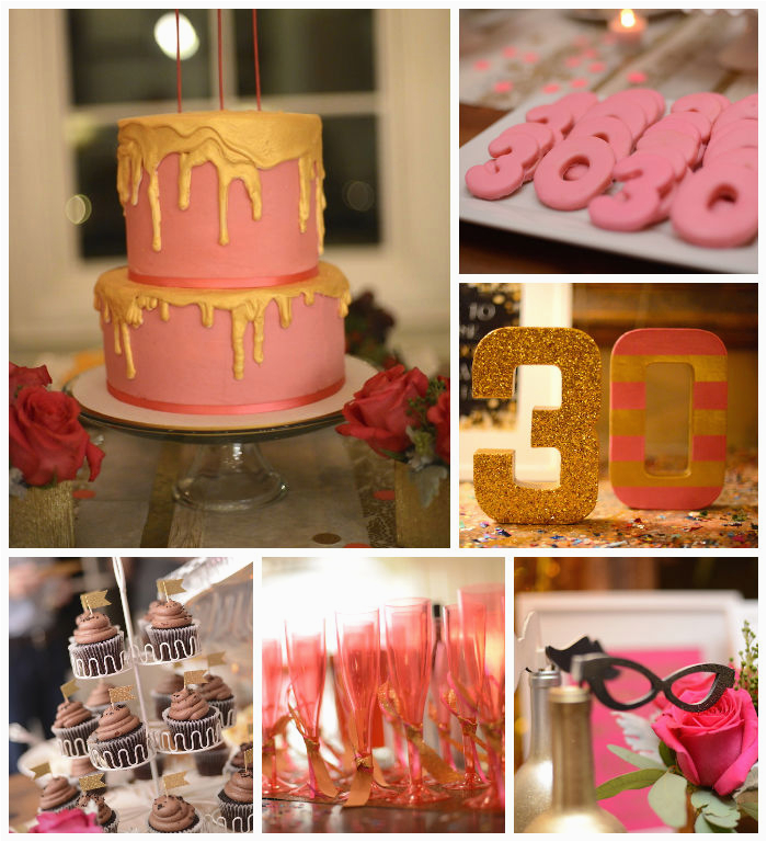 30th Birthday Decorations Pink Kara 39 S Party Ideas Pink Gold and Old 30th Birthday Party