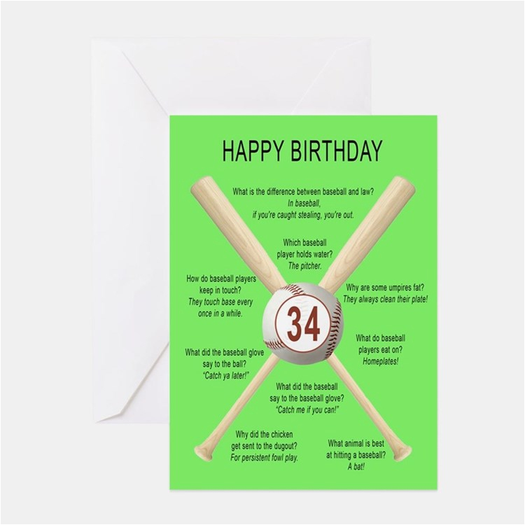 34th Birthday Card Funny 34th Birthday Funny 34th Birthday Greeting Cards