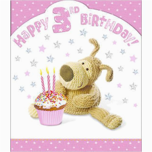 3rd Birthday Card Girl Girls 3rd Birthday Card Boofle Happy Birthday