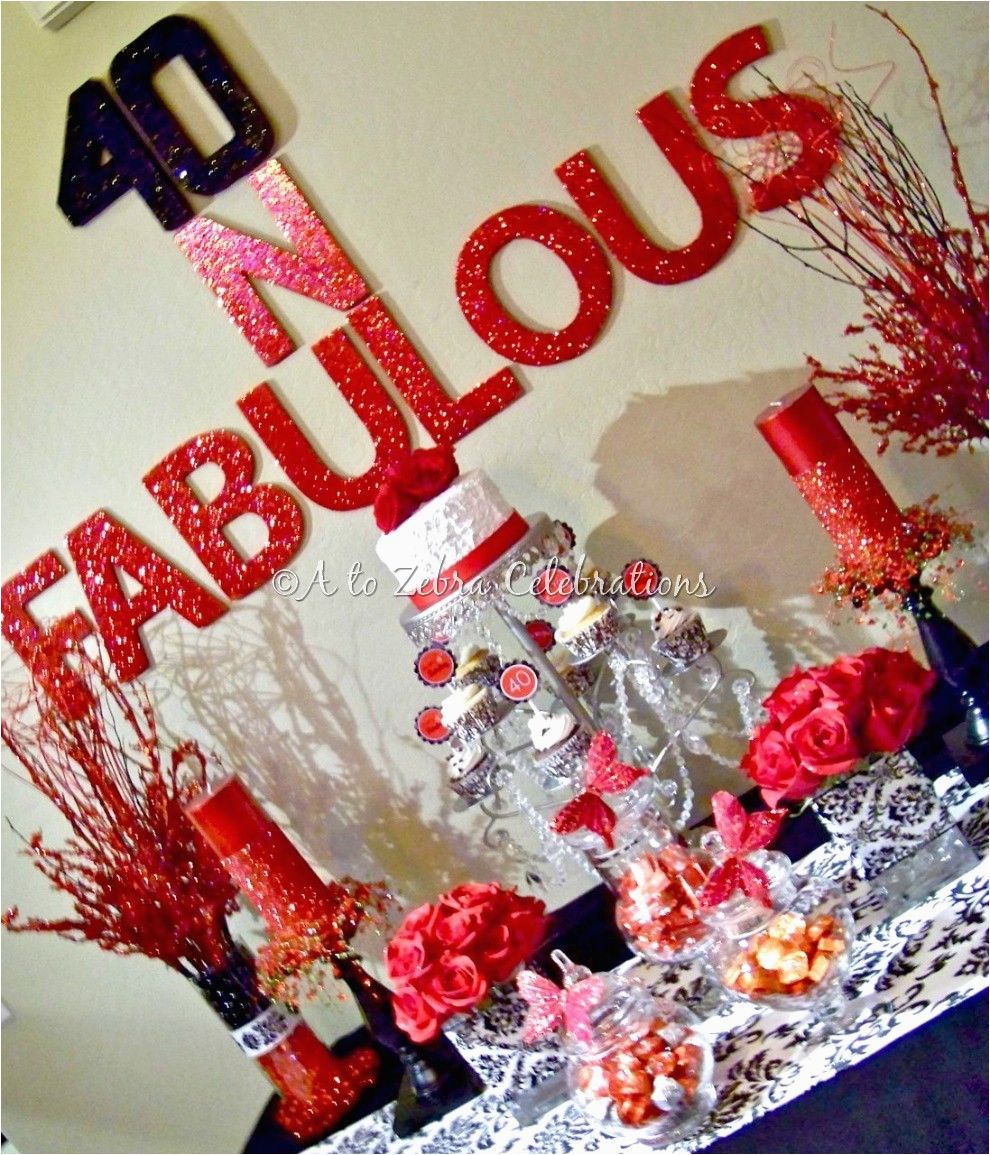 40 Birthday Decorations Ideas 40 Fabulous Party Style with Nancy