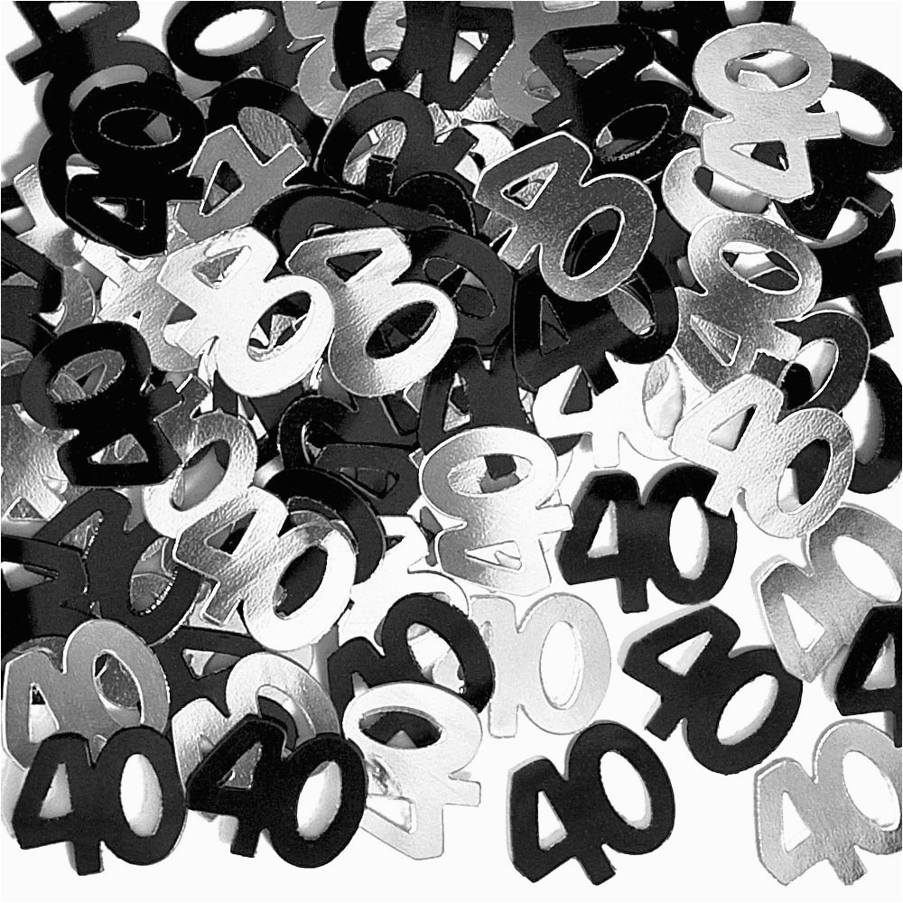 40th Birthday Decorations Black and Silver Black and Silver 40th Birthday Decorations Criolla