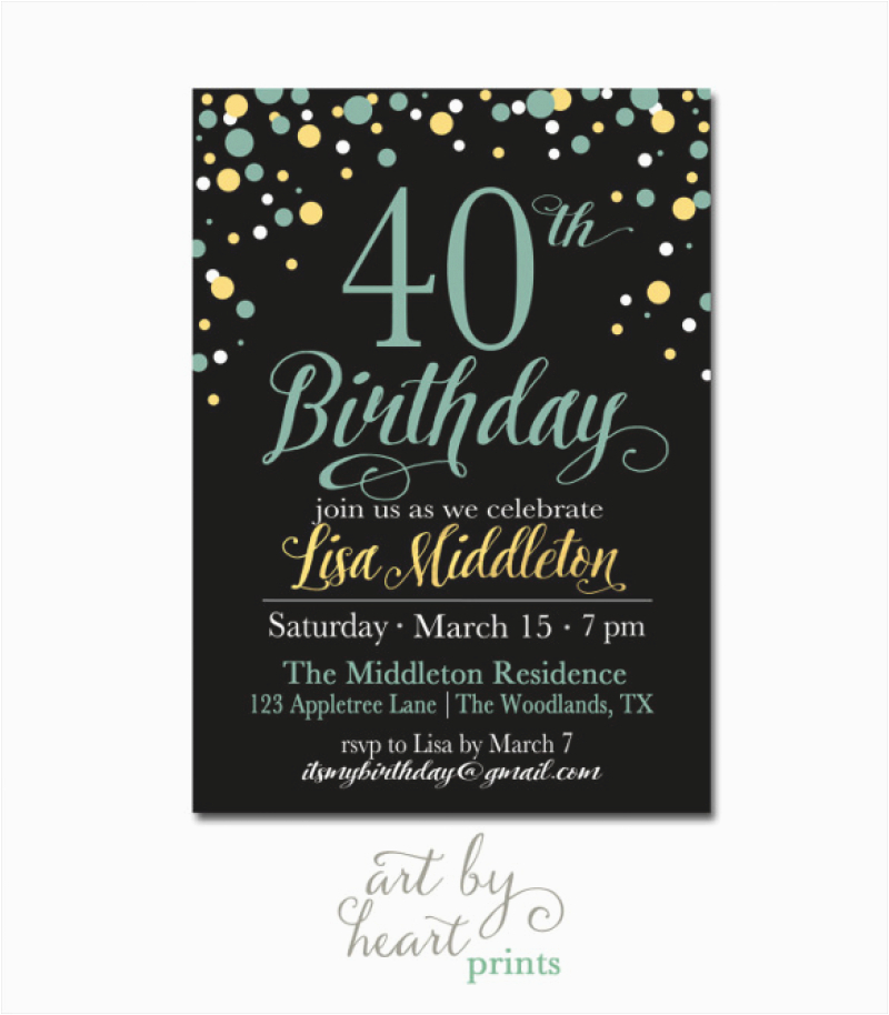 40th Birthday Invitations Free 40 Birthday Invitation Template orderecigsjuice Info