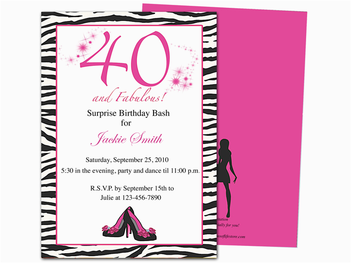 40th Birthday Invite Template Invitation Templates 40th Birthday Party Http