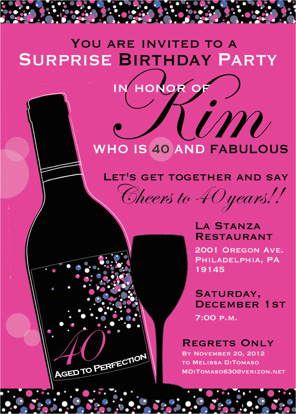 40th Birthday Invites Templates 8 40th Birthday Invitations Ideas and themes Sample