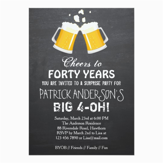 40th Birthday Party Invitations for Men Free 40th Birthday Invitation Wording Bagvania Free