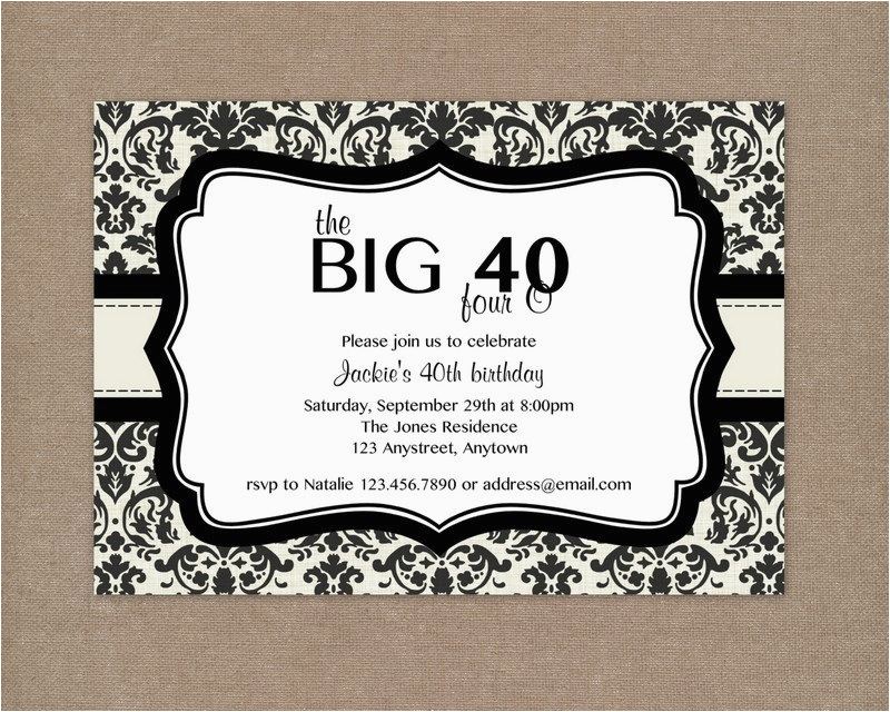 40th Birthday Party Invitations Online 8 40th Birthday Invitations Ideas and themes Sample