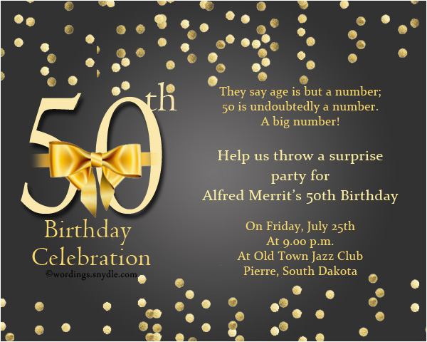 50 Birthday Invitation Cards 50th Birthday Invitation Wording Samples Wordings and