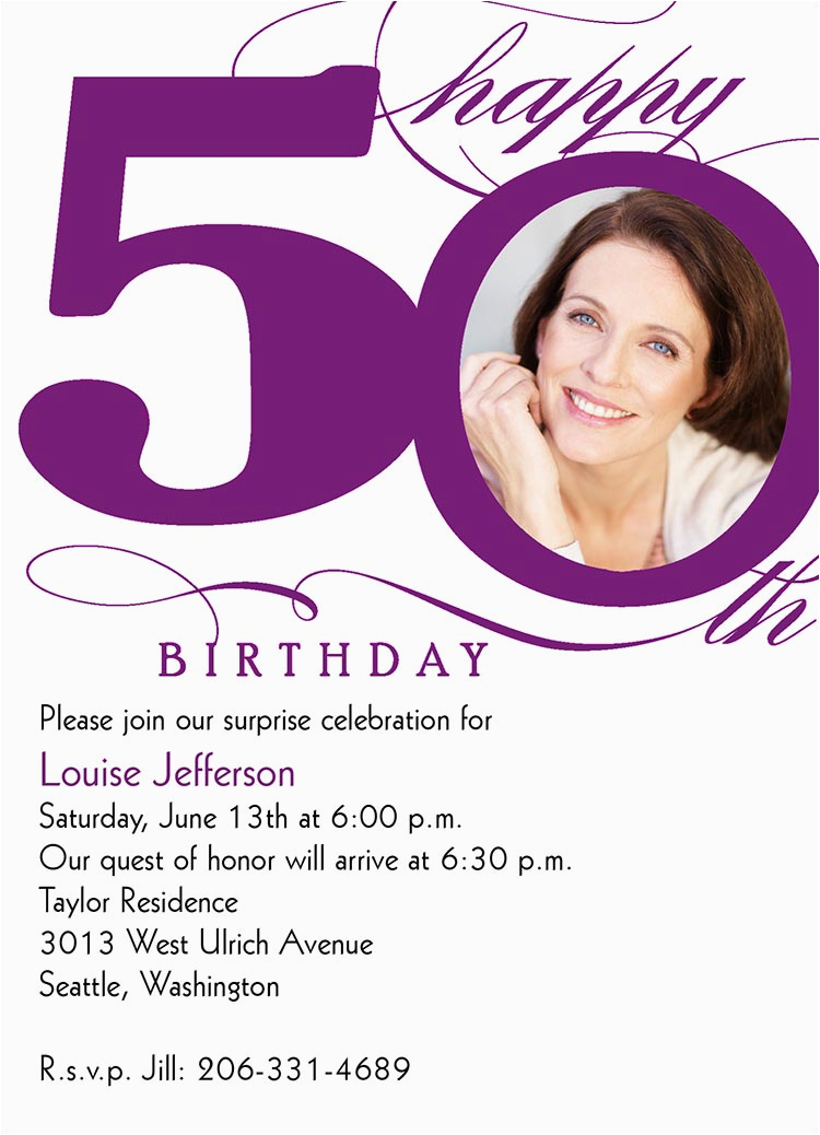 50 Th Birthday Invitations 50th Milestone Birthday Birthday Invitations From