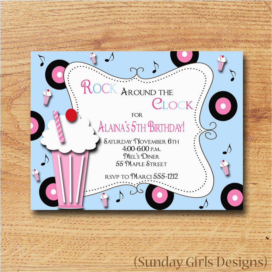 50s Birthday Invitations 50s Party Invitations Cimvitation