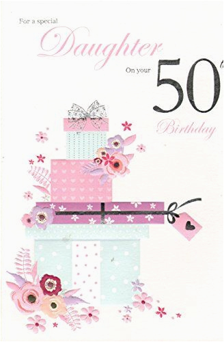 50th Birthday Card for Daughter Daughter On Your 50th Birthday Birthday Card Icg Https