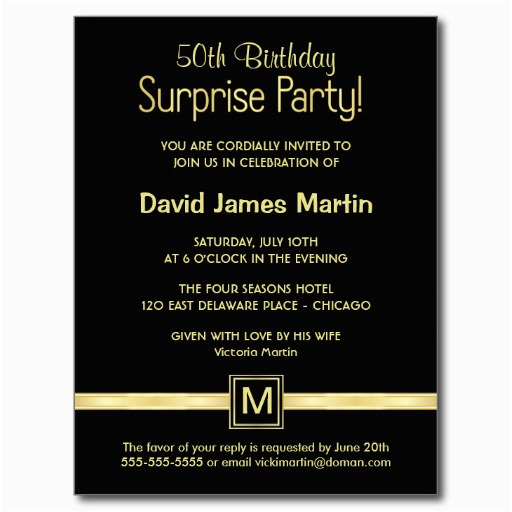 50th Birthday Party Invitation Samples Surprise 50th Birthday Party Invitations Wording Free