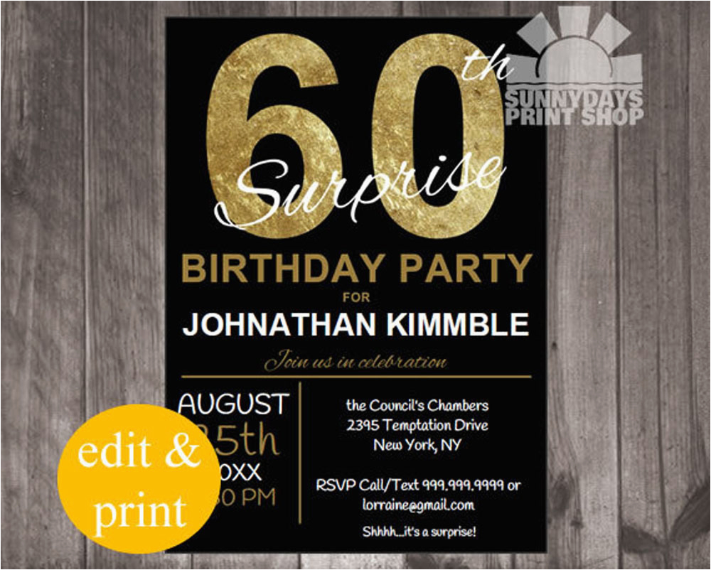 60 Birthday Invites 20 Ideas 60th Birthday Party Invitations Card Templates