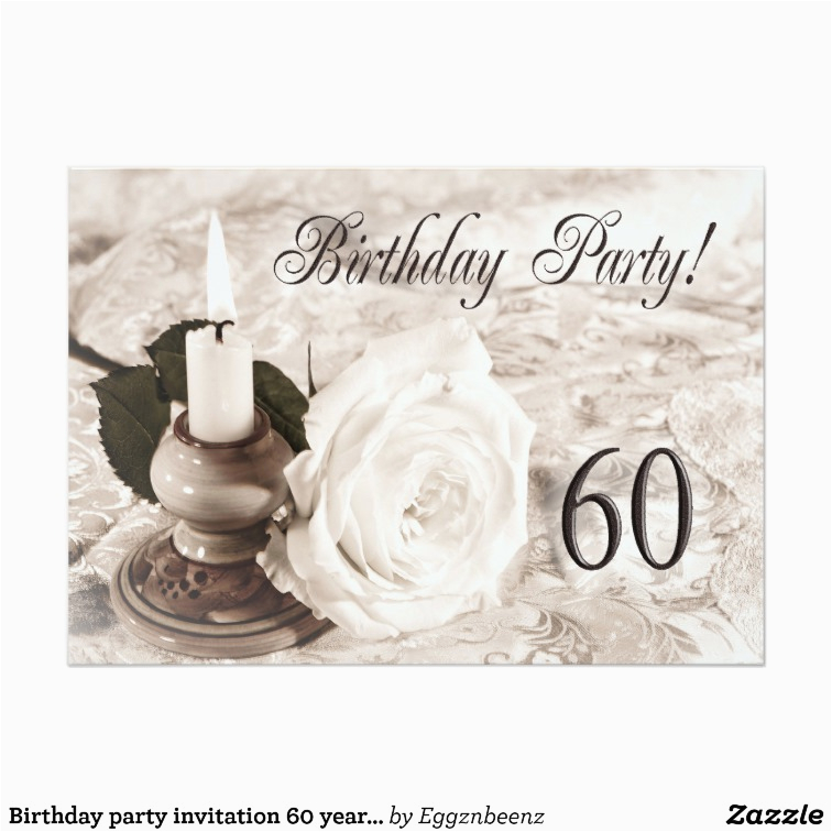 60 Year Old Birthday Invitations Birthday Party Invitation 60 Years Old Zazzle