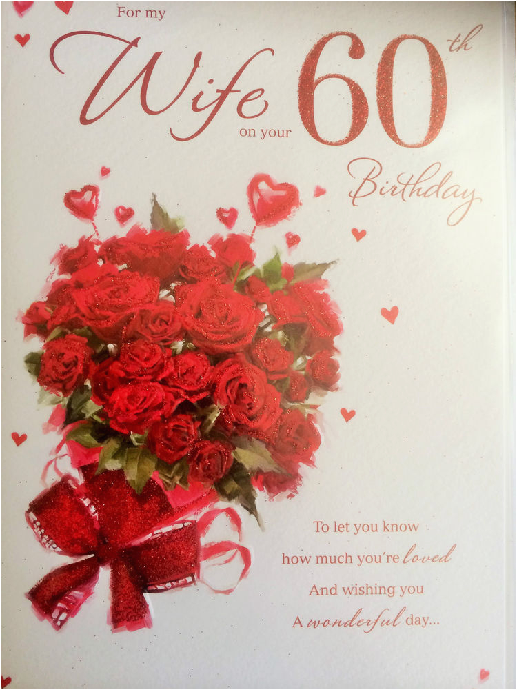 60th Birthday Card for My Wife Wife 60th Birthday Card Ebay