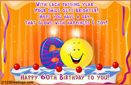 60th Birthday E Card Happy 60th Birthday Quotes Quotesgram