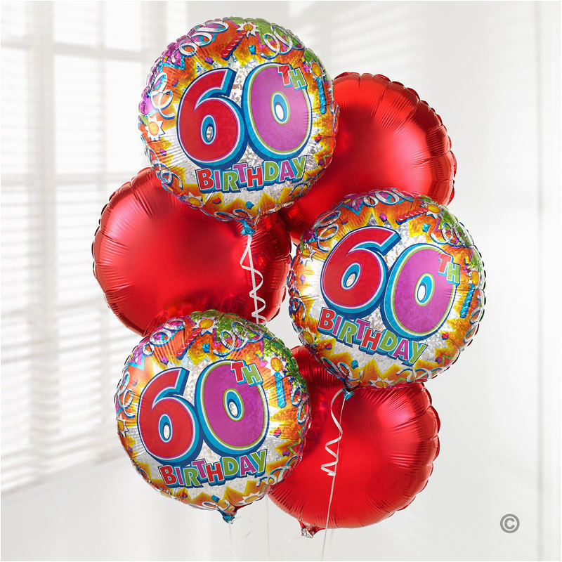 60th Birthday Flowers Delivered Uk Gift Delivery 60th Birthday Balloon Bouquet isle Of