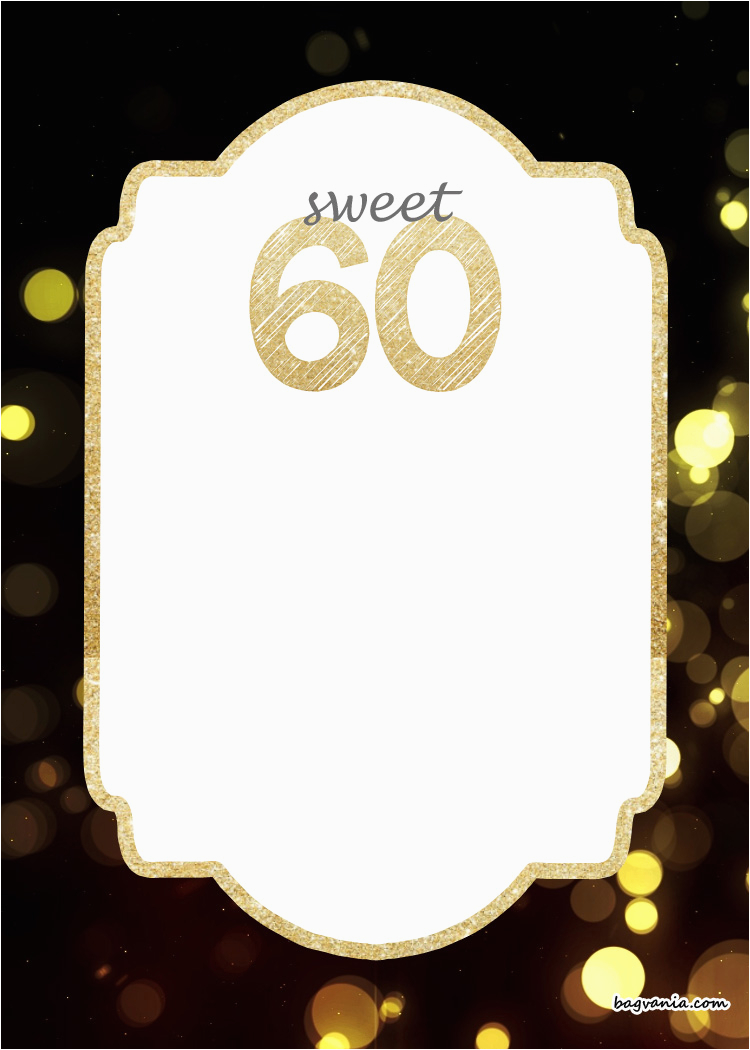 60th Birthday Invitation Templates Free Printable 60th Birthday Invitation Templates Free