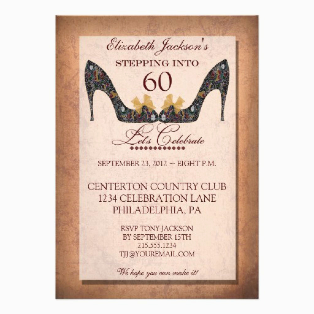 60th Birthday Invitations for Her 20 Ideas 60th Birthday Party Invitations Card Templates