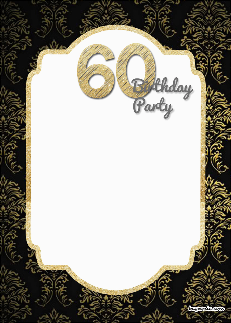 60th Birthday Invitations Templates Free Printable 60th Birthday Invitation Templates Free
