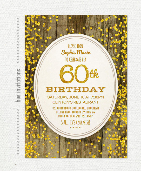 60th Birthday Invites Free Template 23 60th Birthday Invitation Templates Psd Ai Free