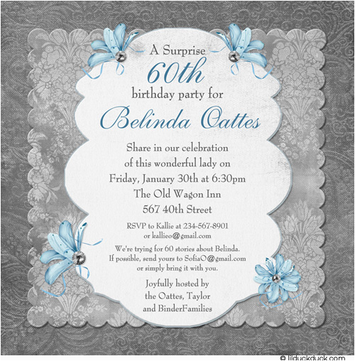 60th Birthday Party Invitations for Her Free Printable 60th Surprise Birthday Party Invitations