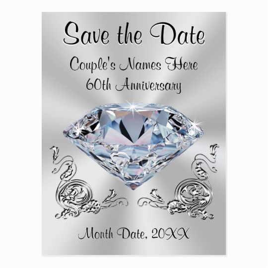 60th Birthday Save the Date Cards 60th Anniversary Save the Date Cards Personalized Zazzle Com