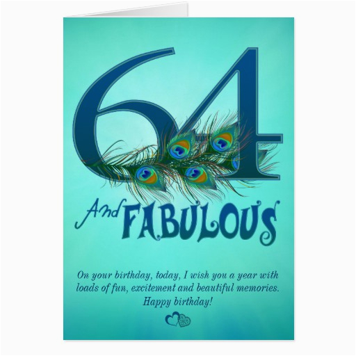 64th Birthday Card Happy 64th Birthday Cards Happy 64th Birthday Card