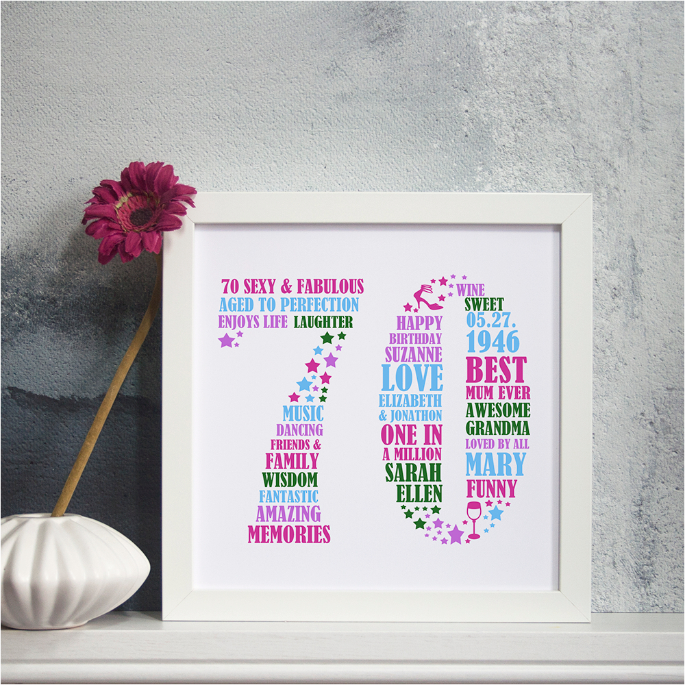 70 Birthday Gifts for Her 70th Birthday Gift for Her Milestone 70th Birthday Gifts