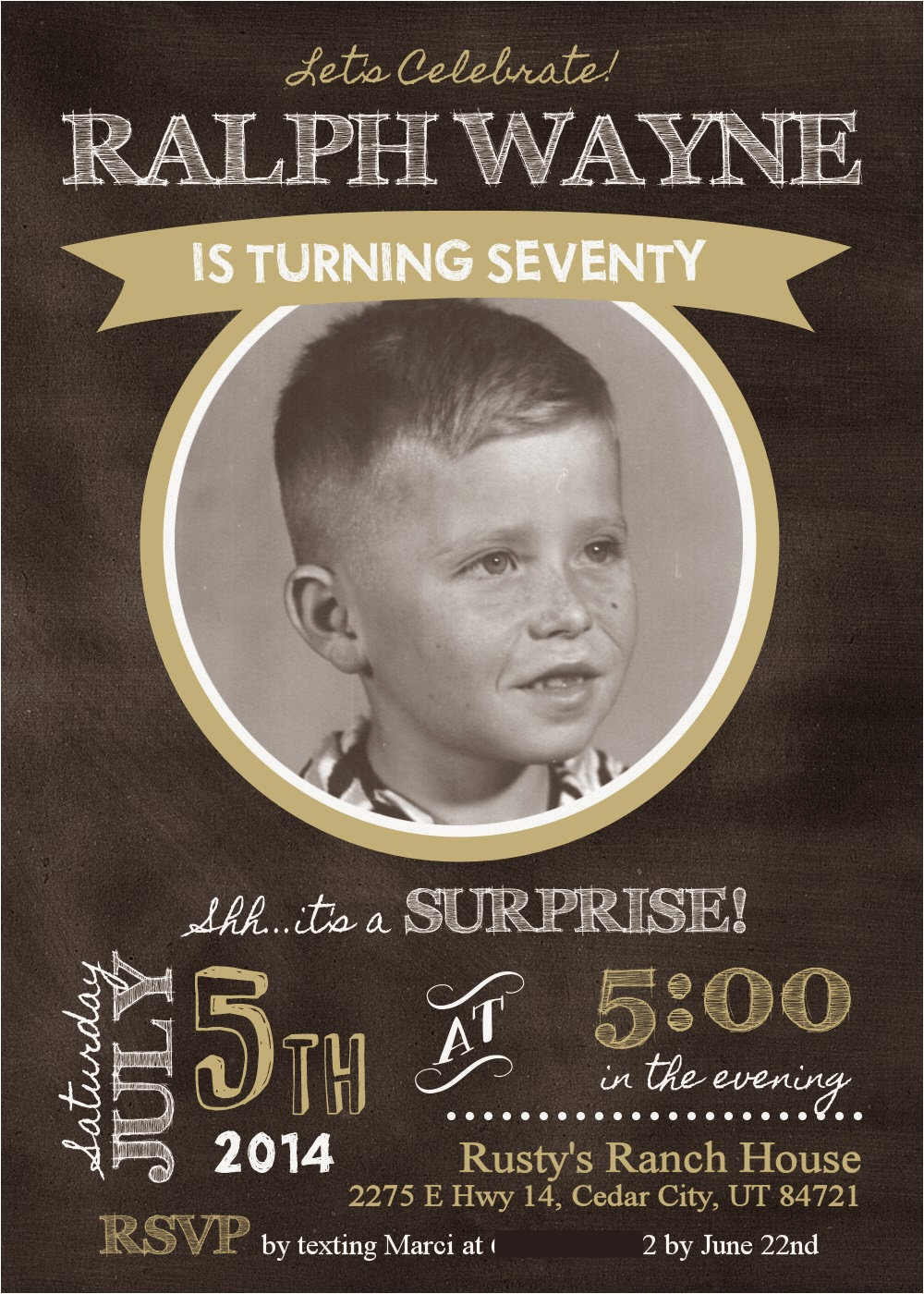 70 Year Old Birthday Invitations Marci Coombs Dad 39 S 70th Surprise Birthday Party