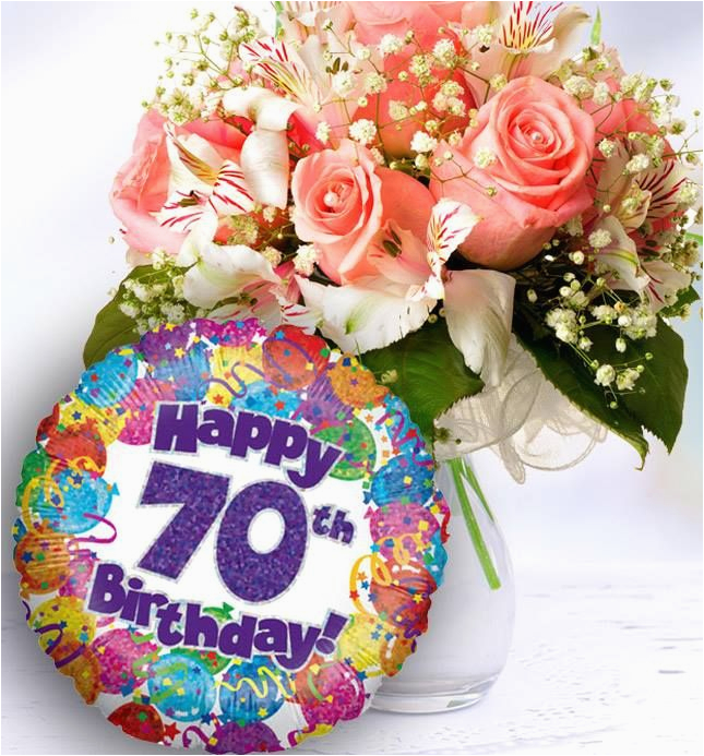 70th Birthday Flowers Delivered 70th Birthday Flowers and Balloon Available for Uk Wide