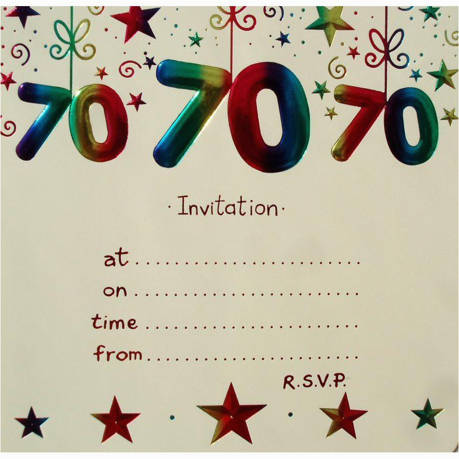 70th Birthday Invites Templates 15 70th Birthday Invitations Design and theme Ideas