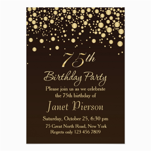 75th Birthday Card Ideas the Best 75th Birthday Invitations and Party Invitation