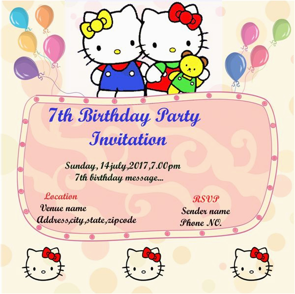 7th Birthday Invitation Message 30 attractive Free Hello Kitty Invitations that You Will 7th Birthday Invitation Message 30 attractive Free Hello Kitty Invitations that You Will